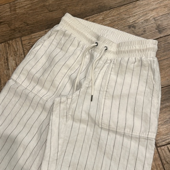 Athleta bali linen wide leg crop pants white size 2 - Picture 3 of 6